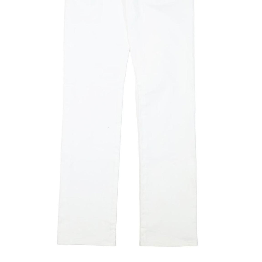 7 FOR ALL MANKIND Womens Regular Fit Straight Denim White Cotton Blend Zip W26