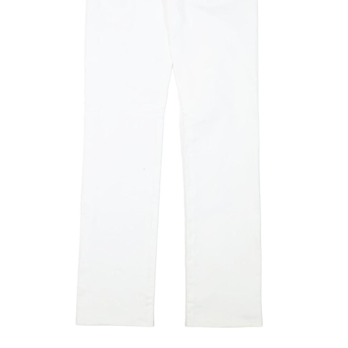 7 FOR ALL MANKIND Womens Regular Fit Straight Denim White Cotton Blend Zip W26