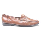 SANTONI Womens Brown Leather Loafers UK 8 Classic Stylish Comfortable