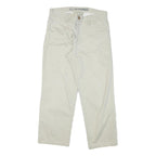 SERGIO TACCHINI Mens Regular Beige Cotton Blend Zip Trousers W31 L29 Casual Wear