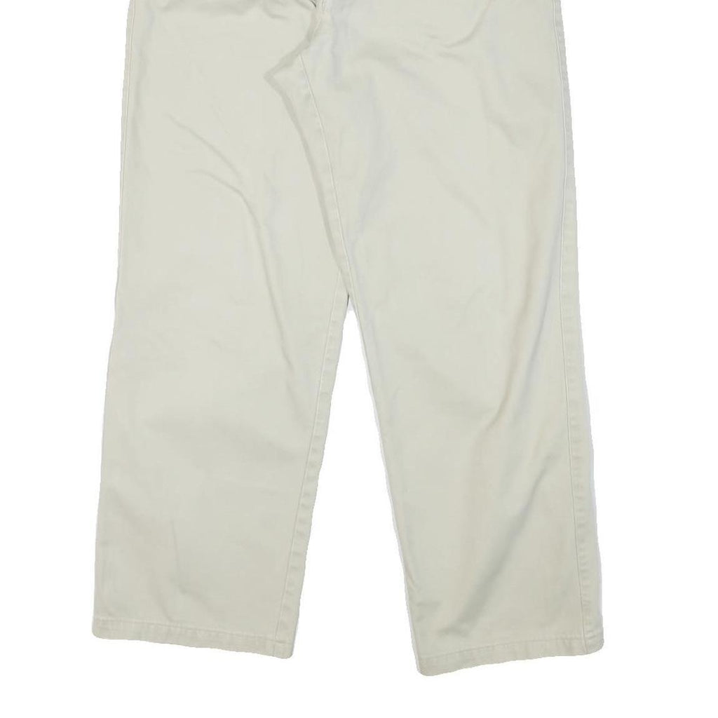 SERGIO TACCHINI Mens Regular Beige Cotton Blend Zip Trousers W31 L29 Casual Wear