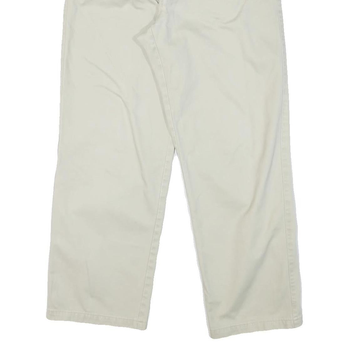 SERGIO TACCHINI Mens Regular Beige Cotton Blend Zip Trousers W31 L29 Casual Wear