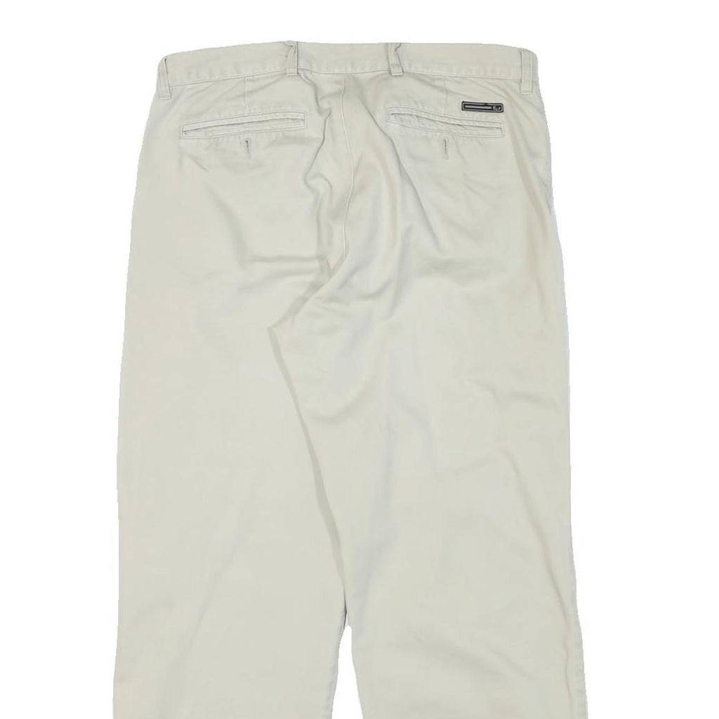 SERGIO TACCHINI Mens Regular Beige Cotton Blend Zip Trousers W31 L29 Casual Wear