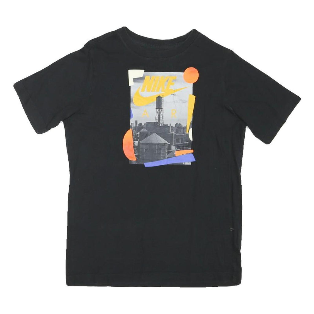 NIKE Womens Black Graphic T-Shirt XL Short Sleeve Crew Neck Urban Print