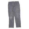 CARHARTT Mens Relaxed Jeans Cotton Blend Grey Zip W32 L29 Workwear Casual