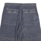 Womens Denim Blue Cotton Blend Casual Shorts XL W32 Large Pockets Relaxed Fit