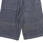 Womens Denim Blue Cotton Blend Casual Shorts XL W32 Large Pockets Relaxed Fit