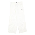 NIKE Girls Cotton Blend White Relaxed Wide-Leg Trousers W27 L30 Casual