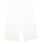 NIKE Girls Cotton Blend White Relaxed Wide-Leg Trousers W27 L30 Casual