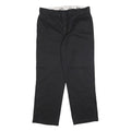DICKIES Mens Cotton Blend Black Regular Straight Trousers W34 L28 Workwear Zip