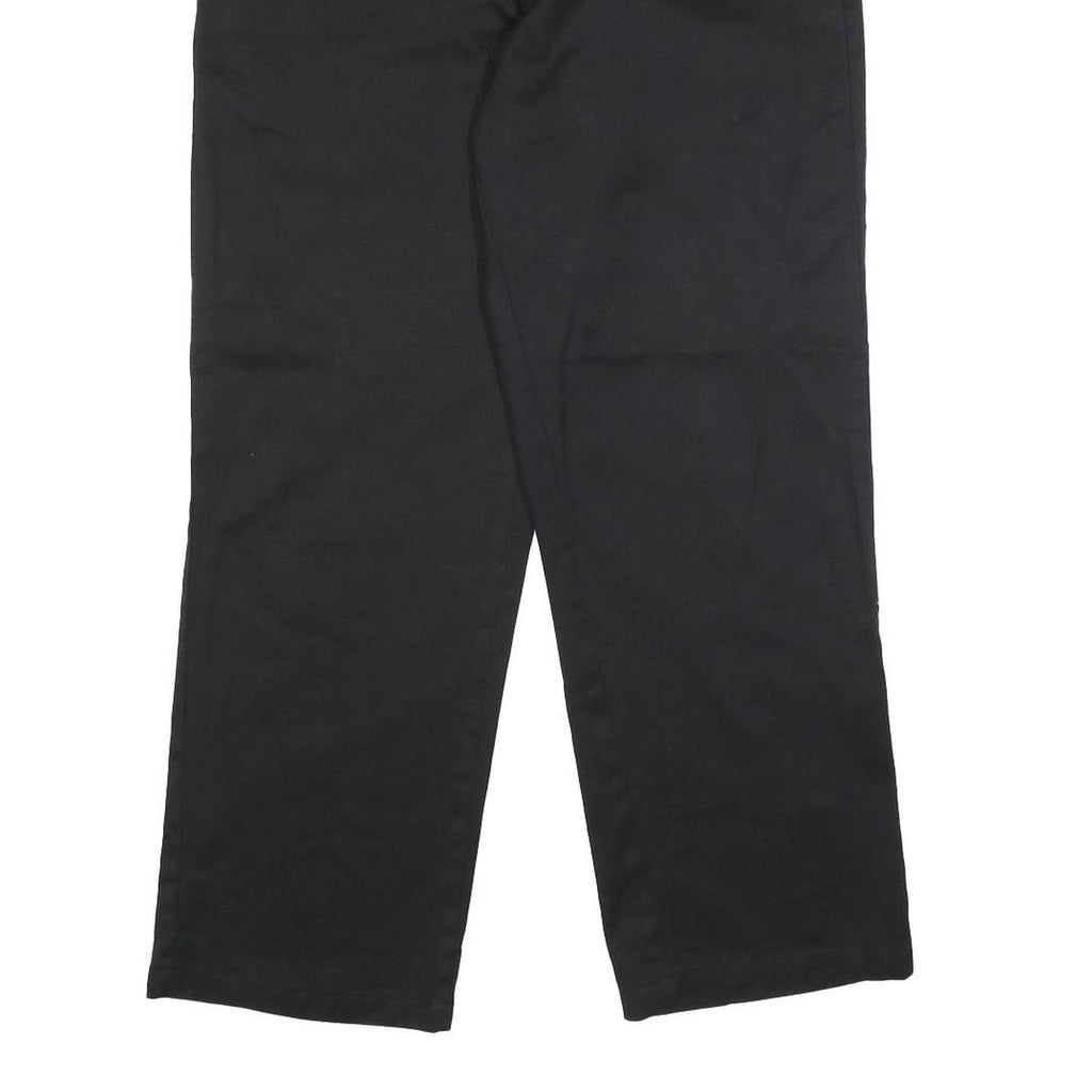 DICKIES Mens Cotton Blend Black Regular Straight Trousers W34 L28 Workwear Zip