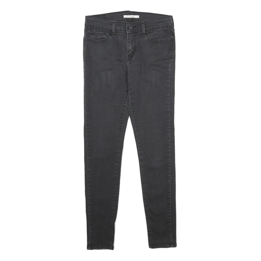 LEVI'S 710 Super Skinny Womens Jeans Black Slim Skinny Denim W29 L30 Zip Cotton