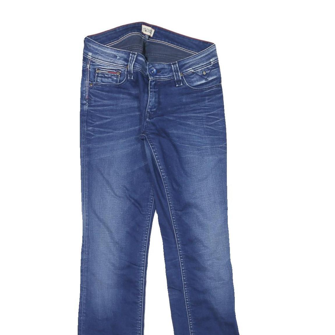 TOMMY HILFIGER Womens Regular Blue Jeans Denim Medium W26 L30 Stylish Faded Wash