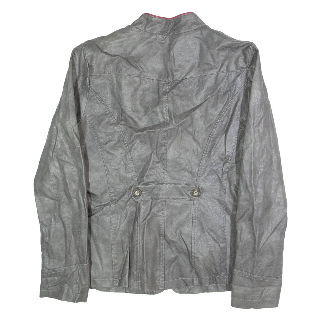 BRANDL Mens Blazer Jacket Grey Leather M
