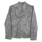 BRANDL Mens Blazer Jacket Grey Leather M