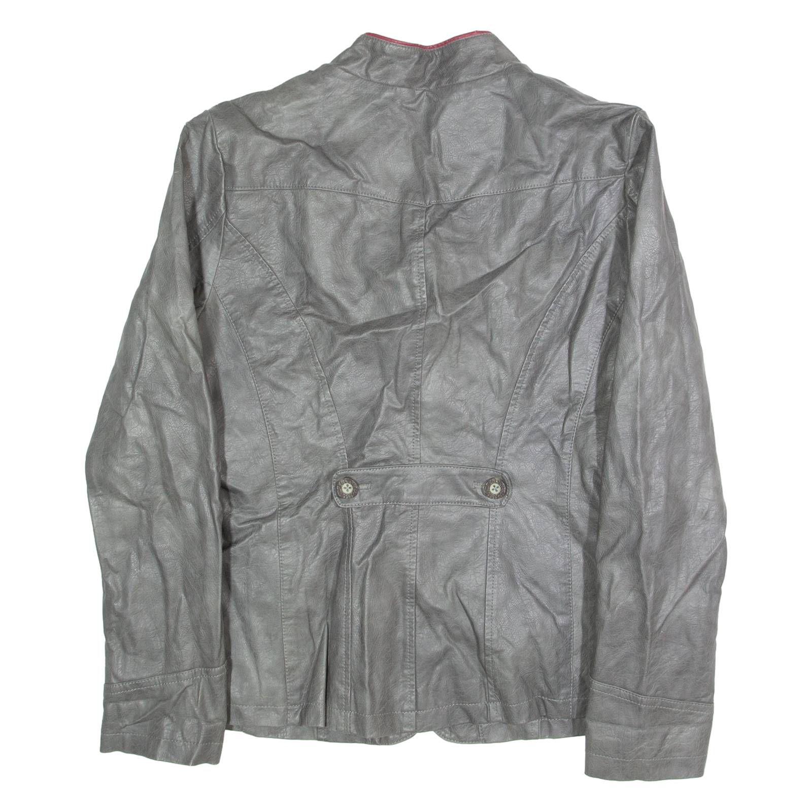 BRANDL Mens Blazer Jacket Grey Leather M