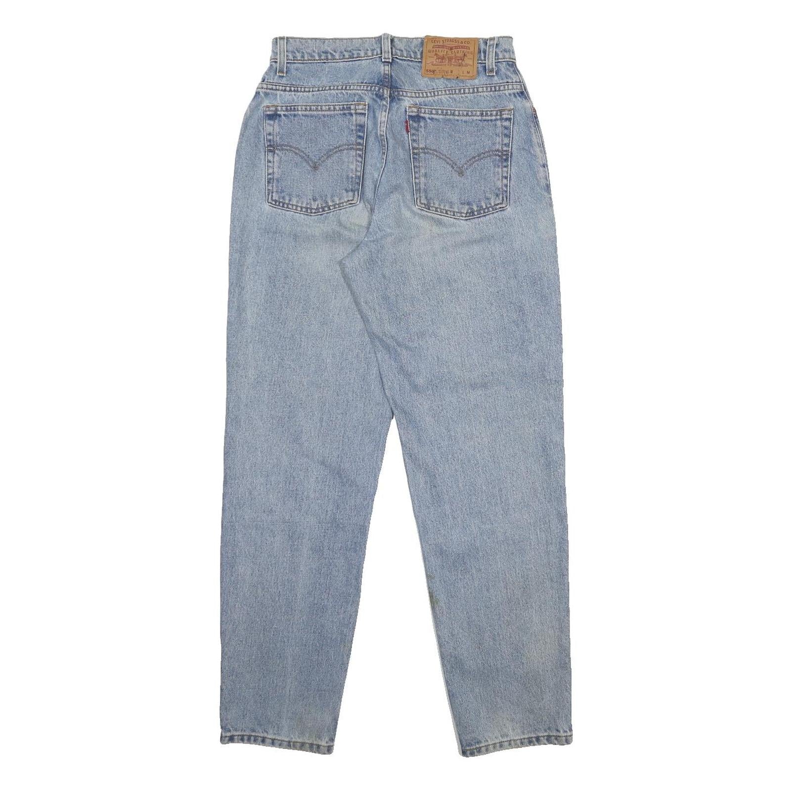LEVI'S 550 Tapered Womens Jeans Blue Relaxed Tapered Denim Light W28 L30 Classic
