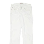 LEVI'S Womens White Regular Straight Denim Jeans W28 L31 Classic Cotton Blend
