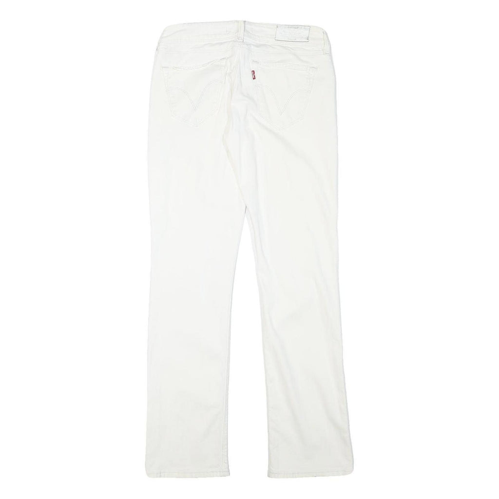 LEVI'S Womens White Regular Straight Denim Jeans W28 L31 Classic Cotton Blend