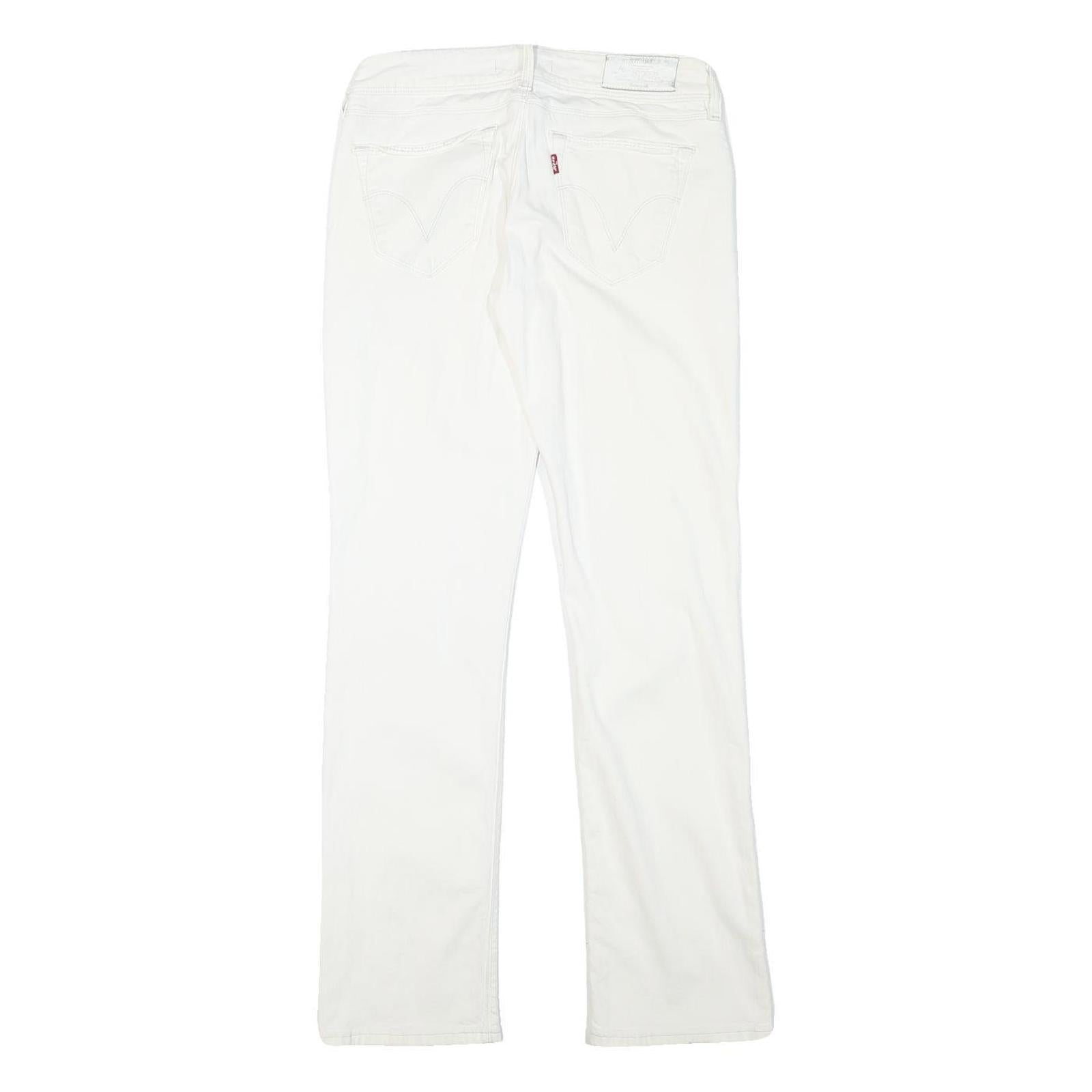 LEVI'S Womens White Regular Straight Denim Jeans W28 L31 Classic Cotton Blend
