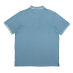 SLAZENGER Mens Blue Short Sleeve Polo Shirt L Cotton Patterned Casual