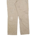 DICKIES Mens Jeans Beige Relaxed Straight Denim W36 L32 Workwear Utility