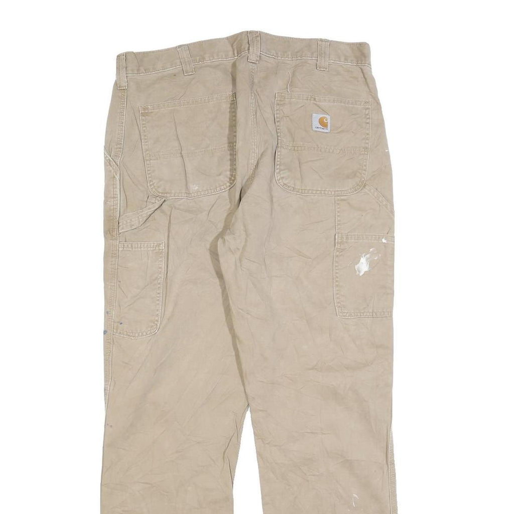 DICKIES Mens Jeans Beige Relaxed Straight Denim W36 L32 Workwear Utility