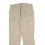 DICKIES Mens Jeans Beige Relaxed Straight Denim W36 L32 Workwear Utility