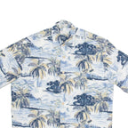 NATURAL ISSUE Mens Hawaiian Shirt Blue Crazy Pattern S