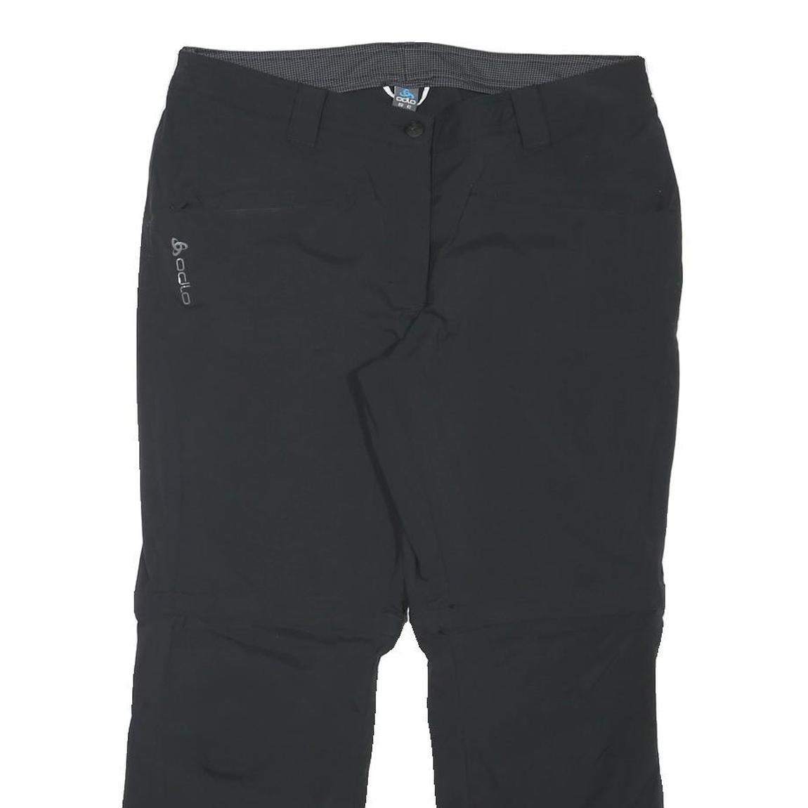 ODLO Womens Polyester Blend Black Regular Fit Straight Trousers W33 L26 Outdoor