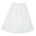 Womens A-Line Skirt Blue Long Striped M