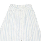 Womens A-Line Skirt Blue Long Striped M
