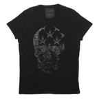 PHILIPP PLEIN Womens Black Skull Graphic T-Shirt M Short Sleeve Crew Neck