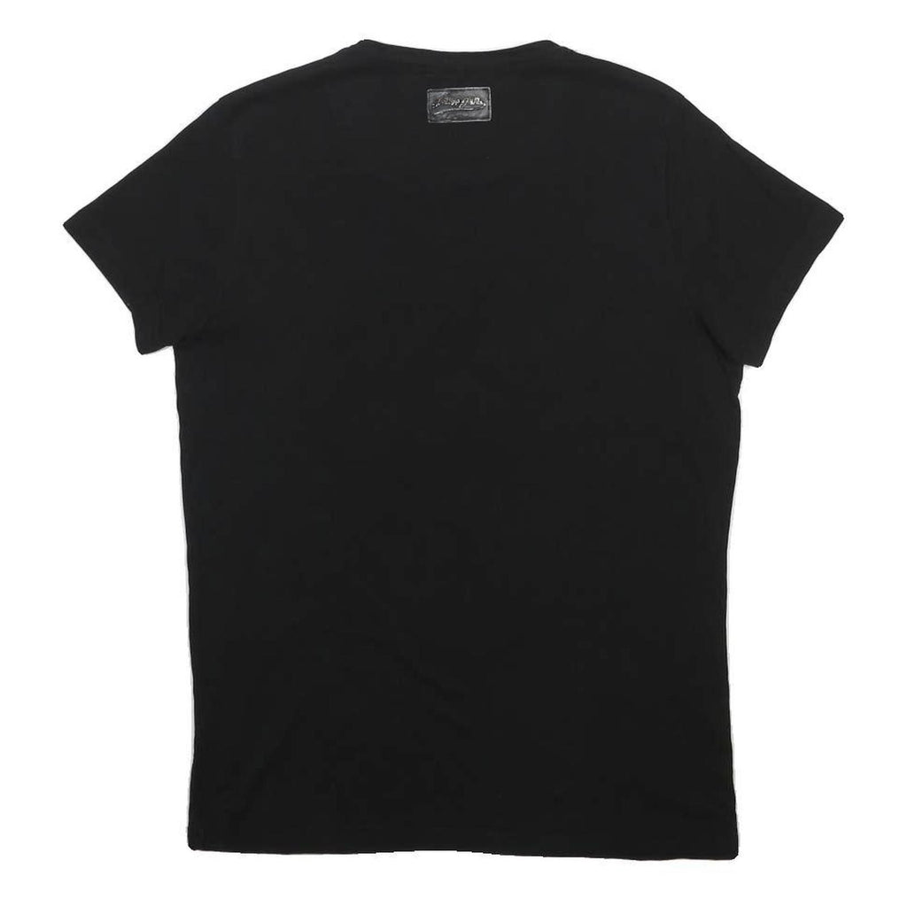 PHILIPP PLEIN Womens Black Skull Graphic T-Shirt M Short Sleeve Crew Neck