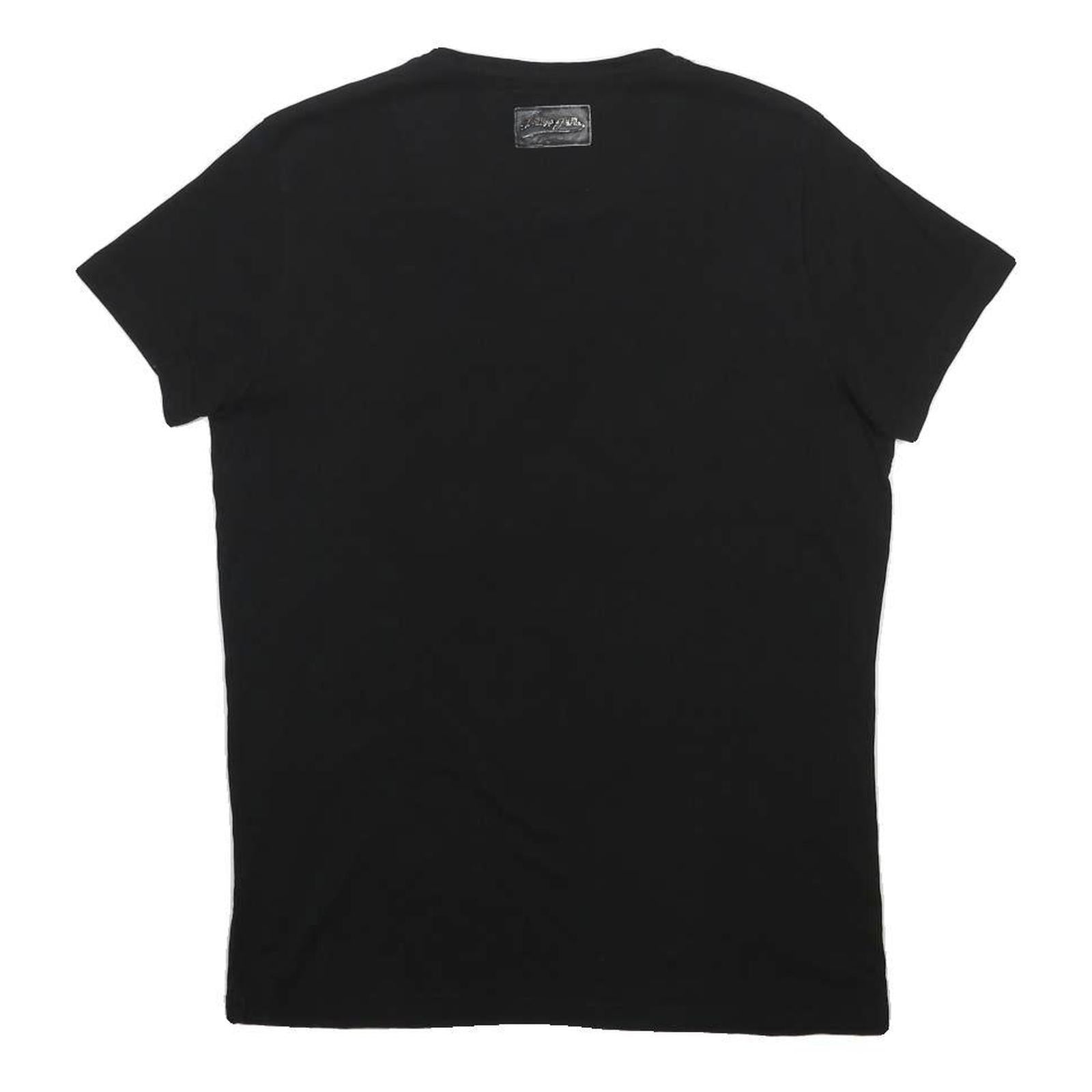 PHILIPP PLEIN Womens Black Skull Graphic T-Shirt M Short Sleeve Crew Neck