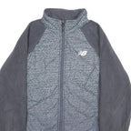 NEW BALANCE Womens Grey & Charcoal Activewear Jacket M Polyester Zip Plain