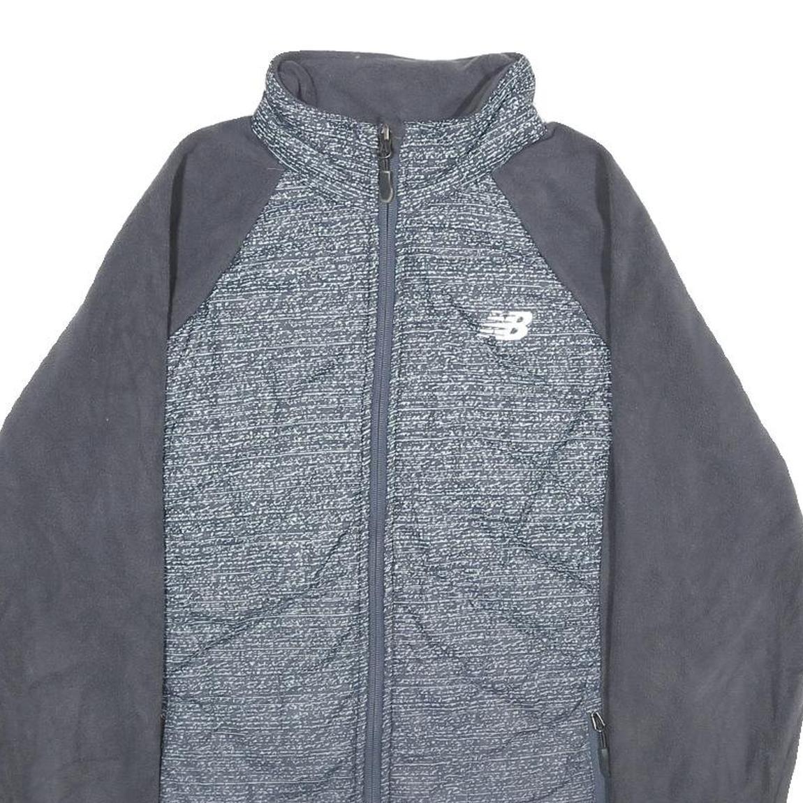 NEW BALANCE Womens Grey & Charcoal Activewear Jacket M Polyester Zip Plain