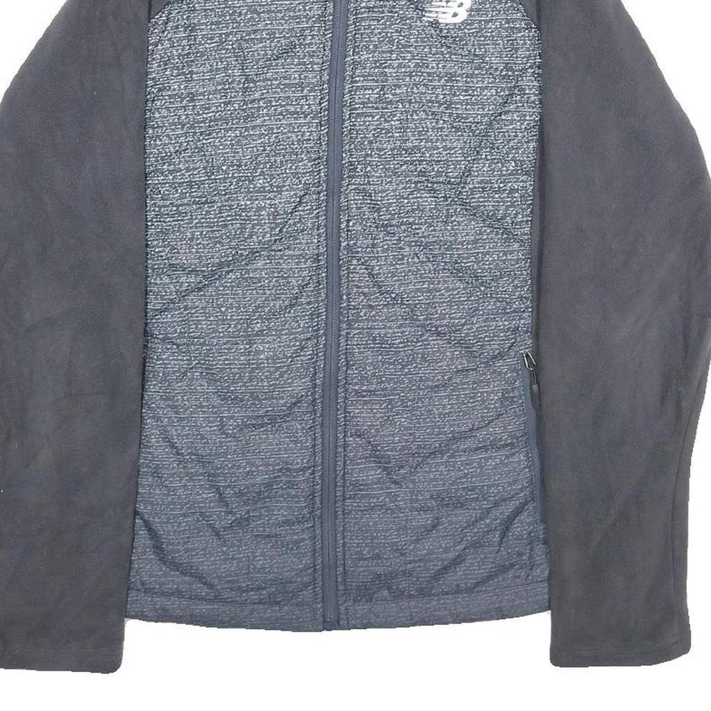 NEW BALANCE Womens Grey & Charcoal Activewear Jacket M Polyester Zip Plain