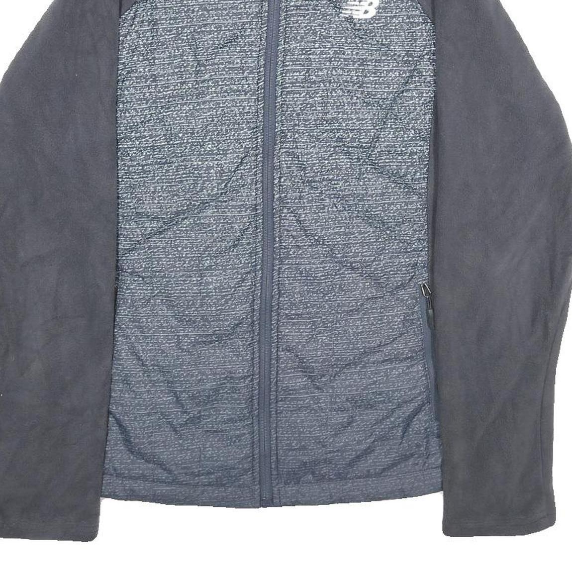 NEW BALANCE Womens Grey & Charcoal Activewear Jacket M Polyester Zip Plain