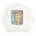 JERZEES Mens White San Diego Crew Neck L Cotton Blend Crew Neck Sweatshirt