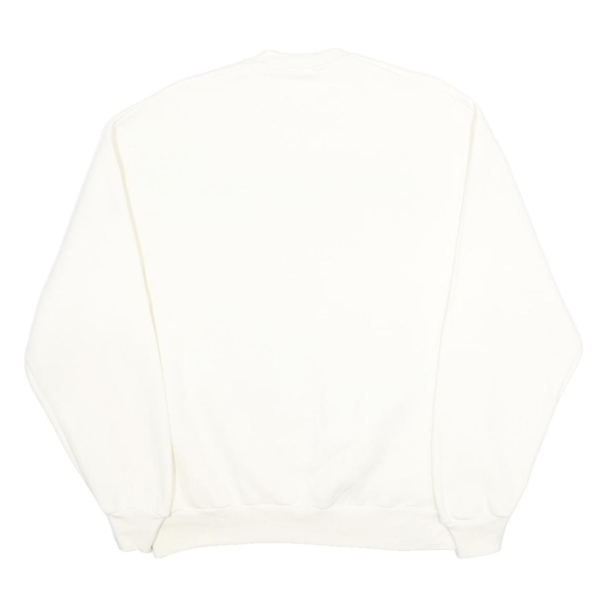 JERZEES Mens White San Diego Crew Neck L Cotton Blend Crew Neck Sweatshirt