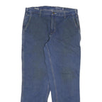 CARHARTT Mens Relaxed Blue Denim Jeans W34 L32 Workwear Zip Closure Durable