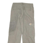 CARHARTT Mens Cotton Blend Beige Regular Straight Trousers W28 L28 Workwear