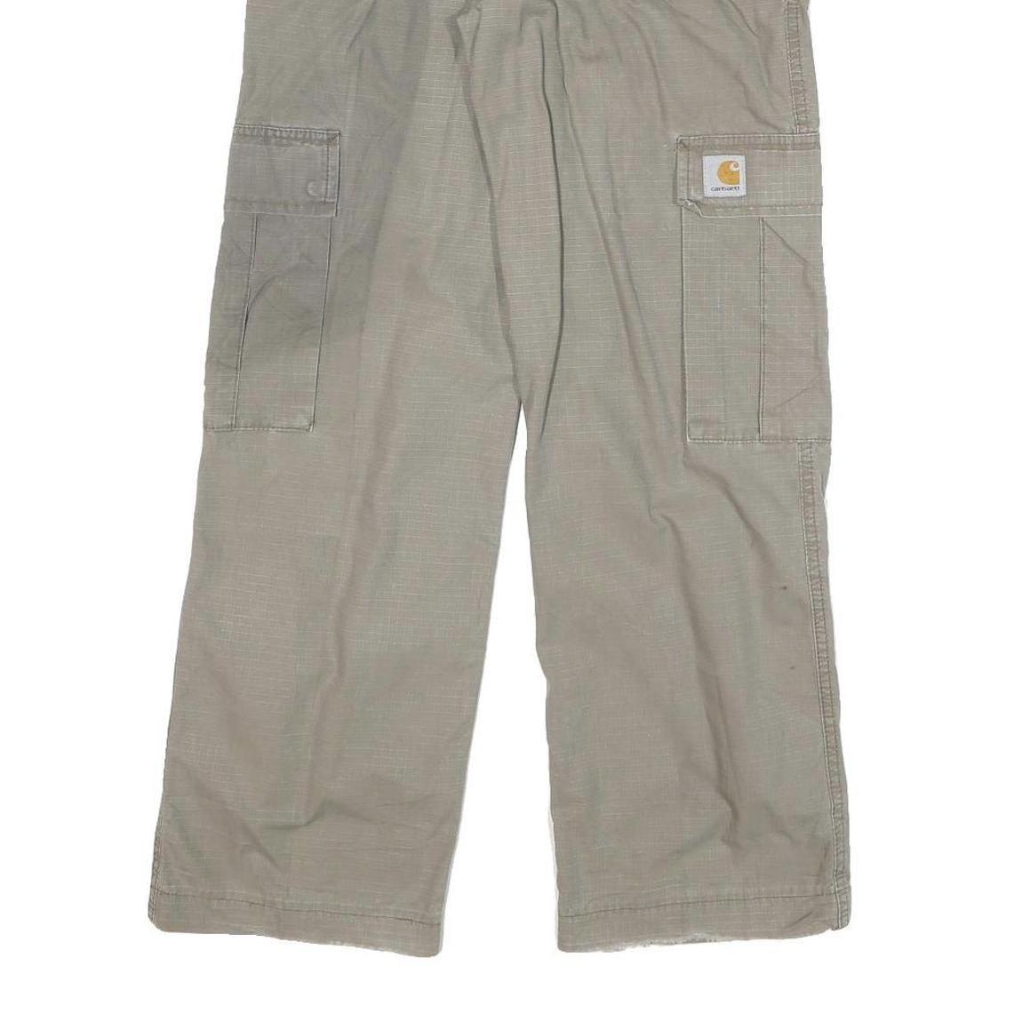 CARHARTT Mens Cotton Blend Beige Regular Straight Trousers W28 L28 Workwear