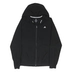 ADIDAS Mens Black Golf Jacket M Polyester Blend Zip Hooded Plain Lightweight