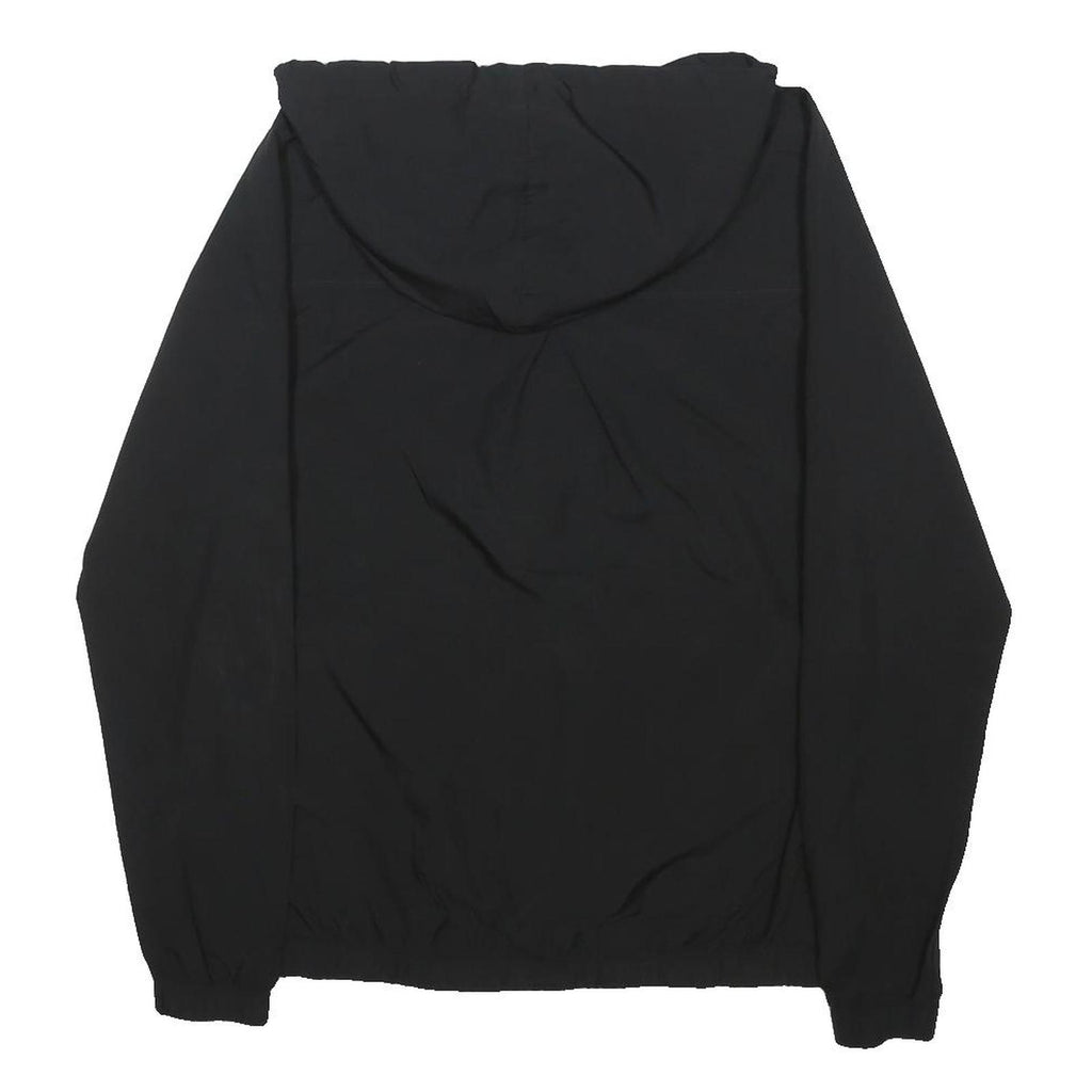 ADIDAS Mens Black Golf Jacket M Polyester Blend Zip Hooded Plain Lightweight