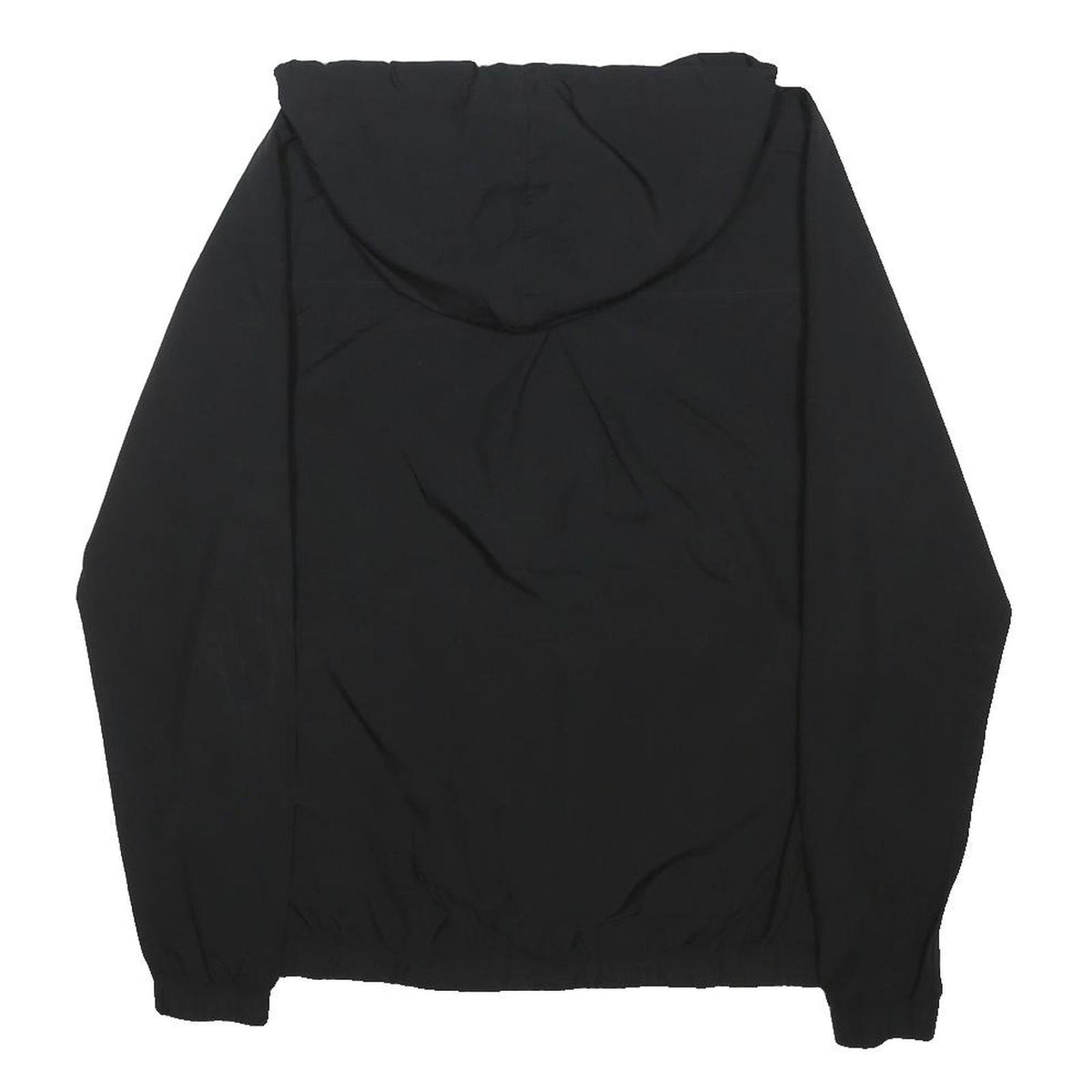 ADIDAS Mens Black Golf Jacket M Polyester Blend Zip Hooded Plain Lightweight