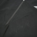 ADIDAS Mens Black Golf Jacket M Polyester Blend Zip Hooded Plain Lightweight