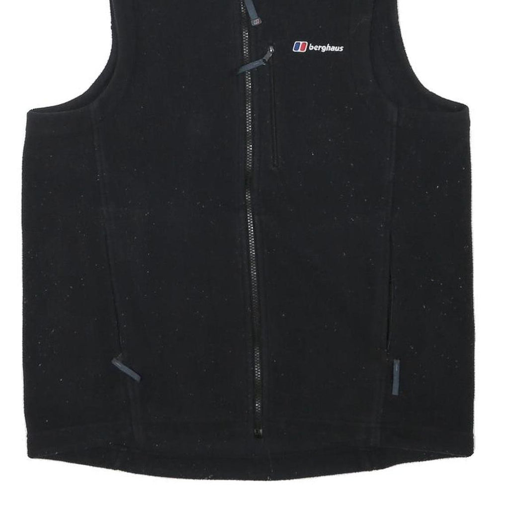 BERGHAUS Mens Black Fleece Waistcoat M Polyester Blend Zip Outdoor Vest