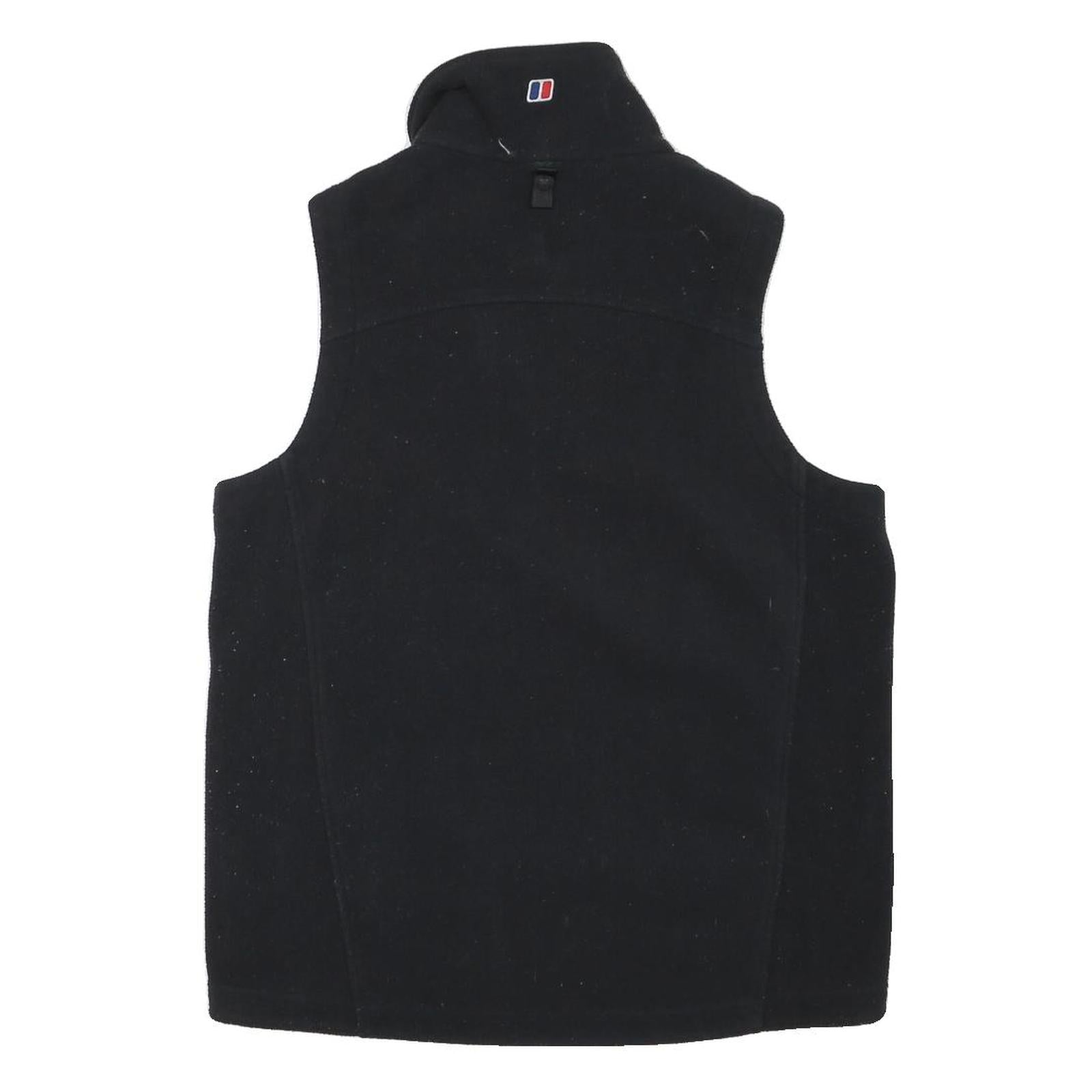 BERGHAUS Mens Black Fleece Waistcoat M Polyester Blend Zip Outdoor Vest